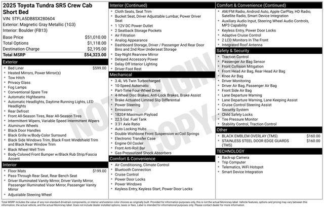 2025 Toyota Tundra - $49,895