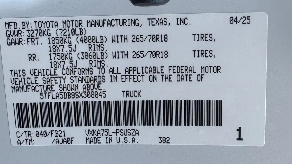 2025 Toyota Tundra SR5