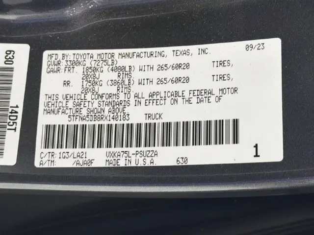2024 Toyota Tundra - $49,000