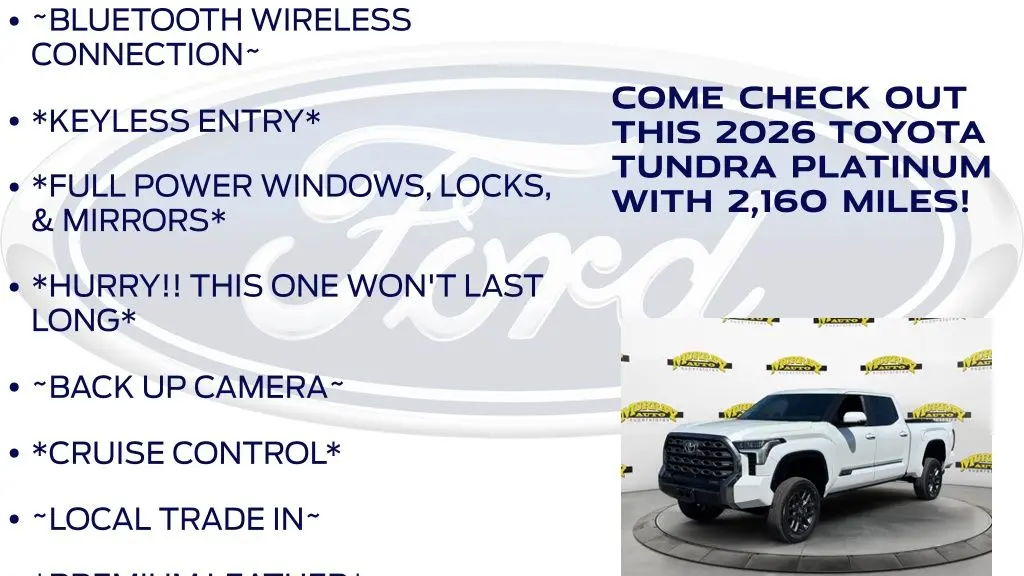 2026 Toyota Tundra Platinum
