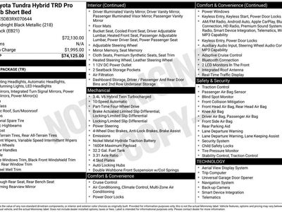 Photo of a 2024 Toyota Tundra 4X4 TRD Pro HV 4DR Crewmax Cab Pickup SB for sale