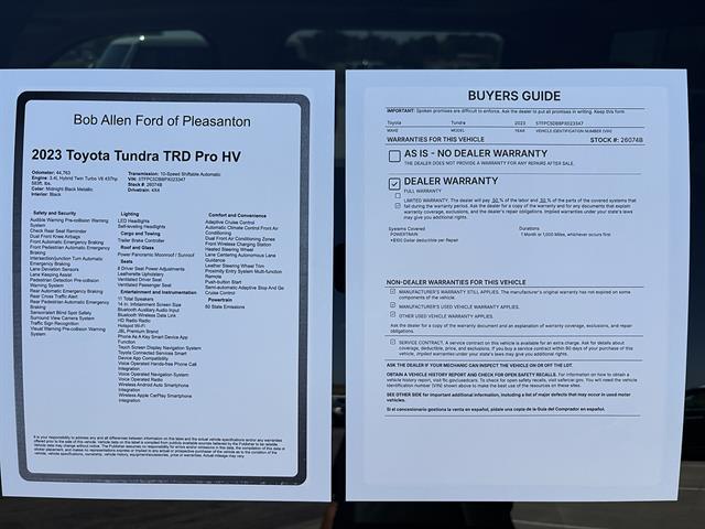 2023 Toyota Tundra - $52,500