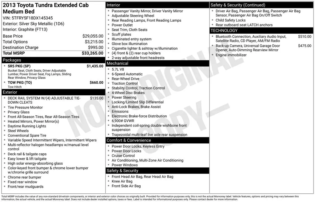 2013 Toyota Tundra - $13,400