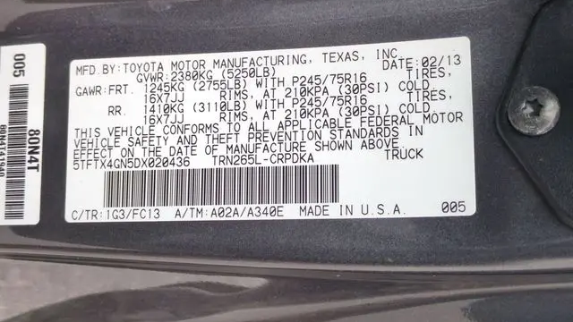 2013 Toyota Tacoma PreRunner