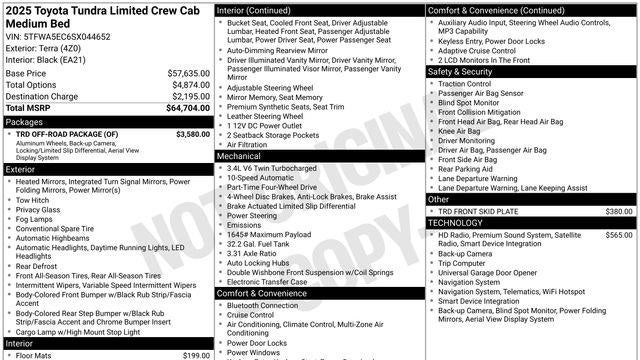 2025 Toyota Tundra Limited