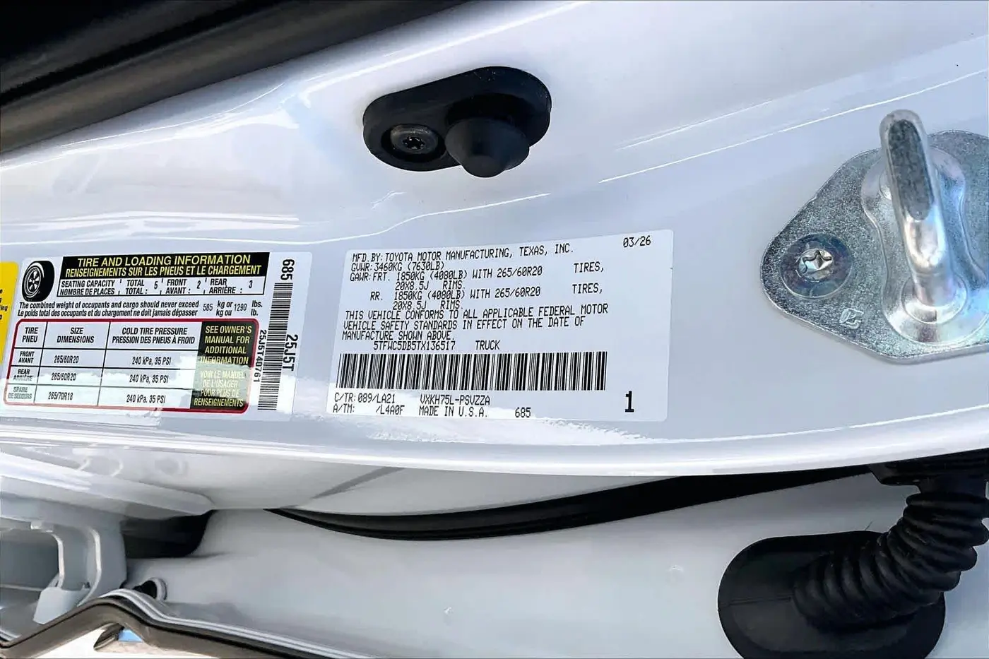 2026 Toyota Tundra - $70,891