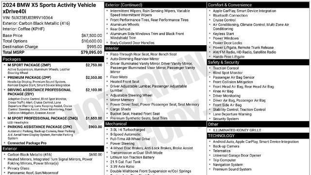 2024 BMW X5 xDrive40i