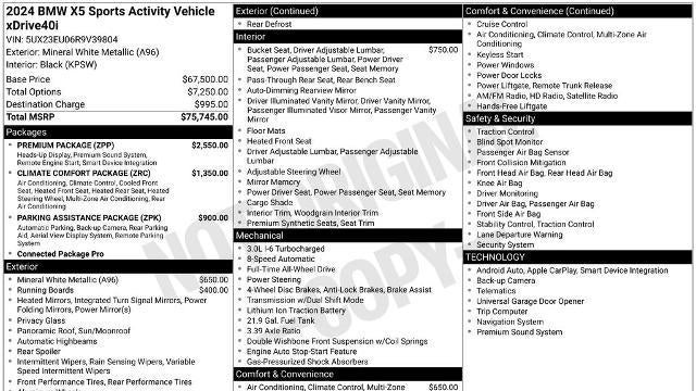 2024 BMW X5 xDrive40i