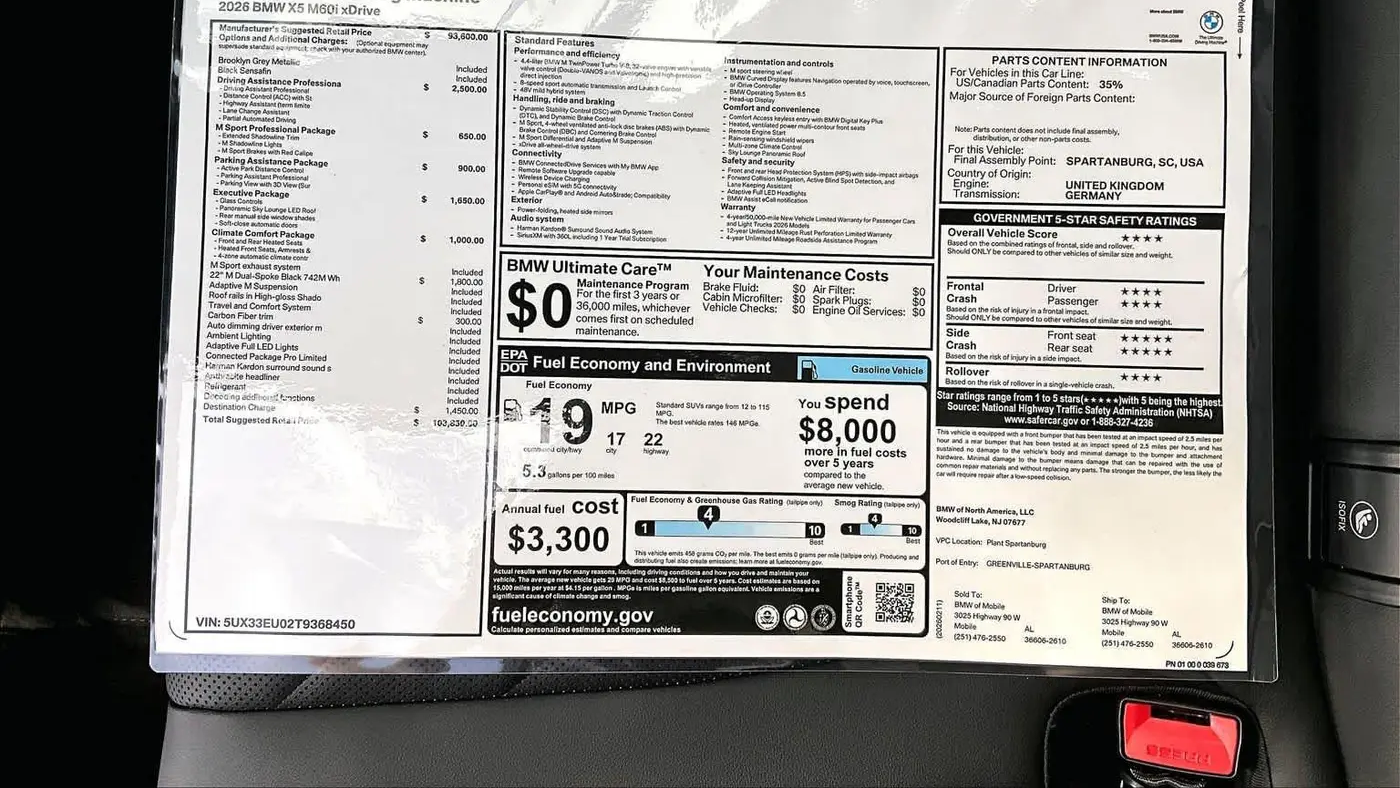 2026 BMW X5 M60i