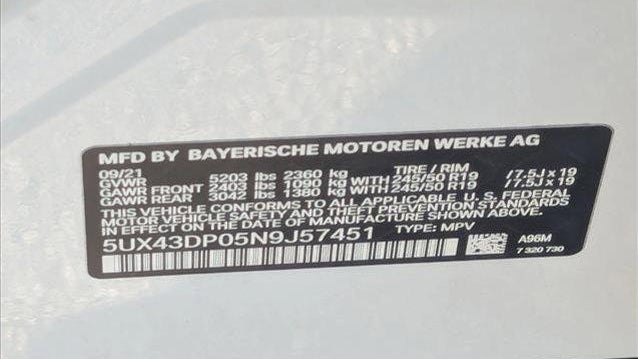 2022 BMW X3 sDrive30i