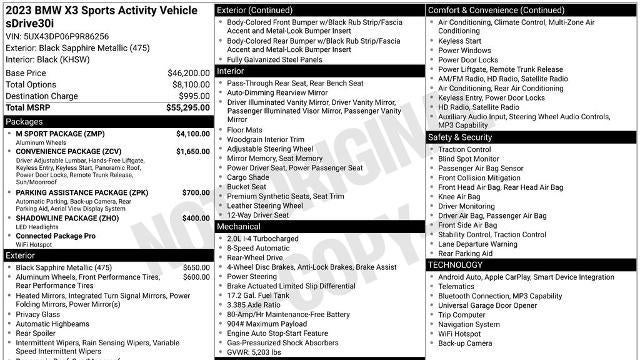 2023 BMW X3 sDrive30i