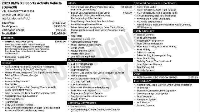 2023 BMW X3 sDrive30i