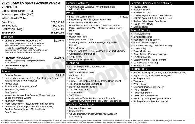 2025 BMW X5 - $39,899