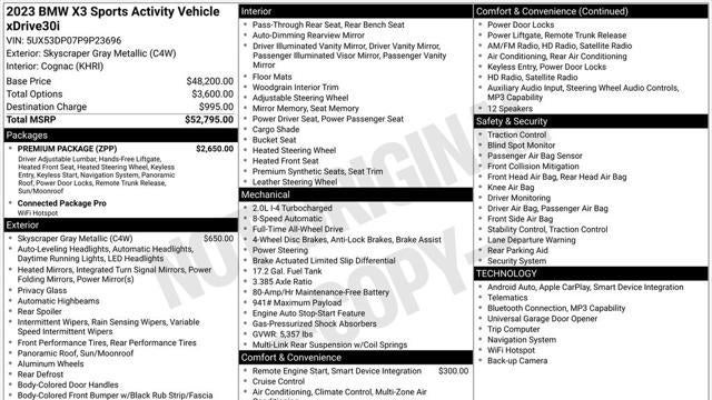 2023 BMW X3 xDrive30i
