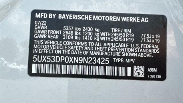 2022 BMW X3 xDrive30i