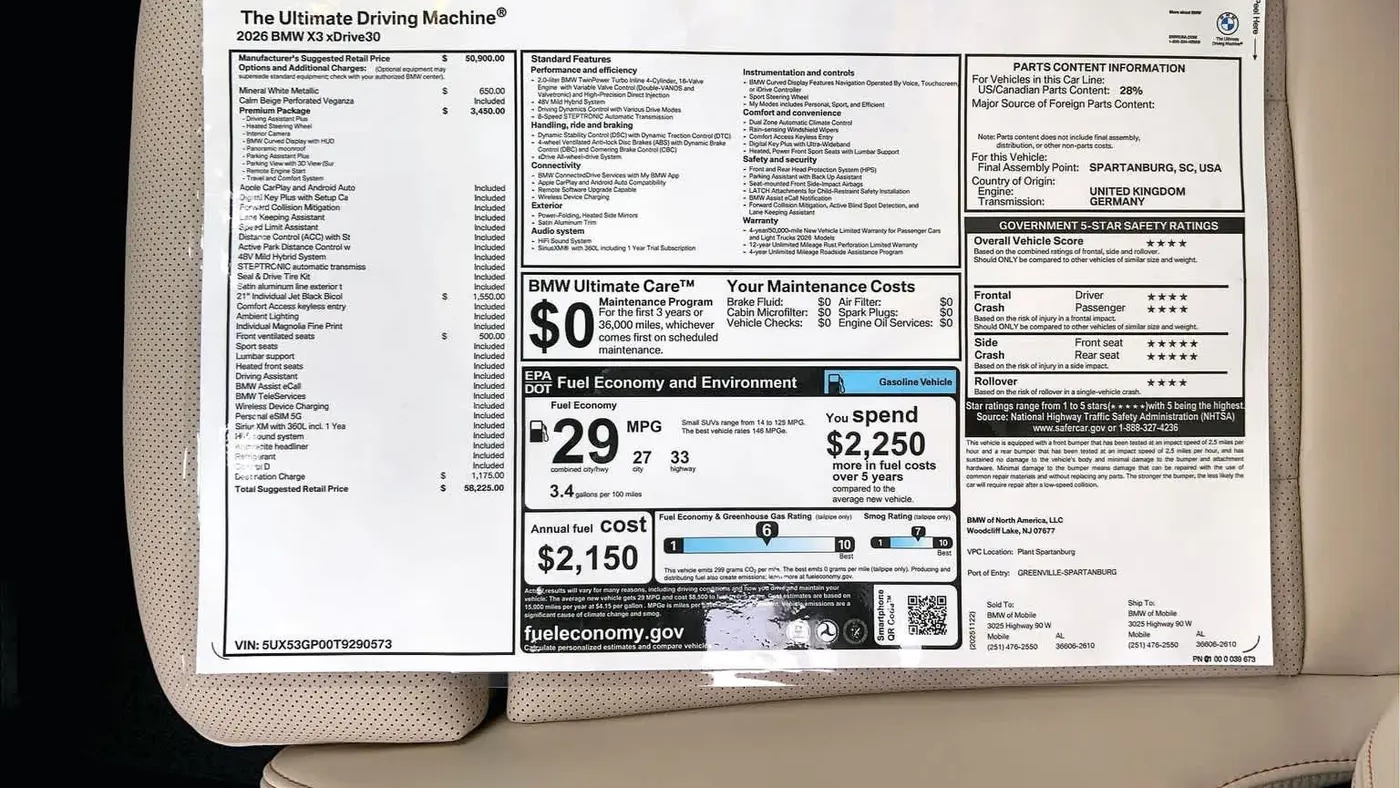 2026 BMW X3 30 xDrive