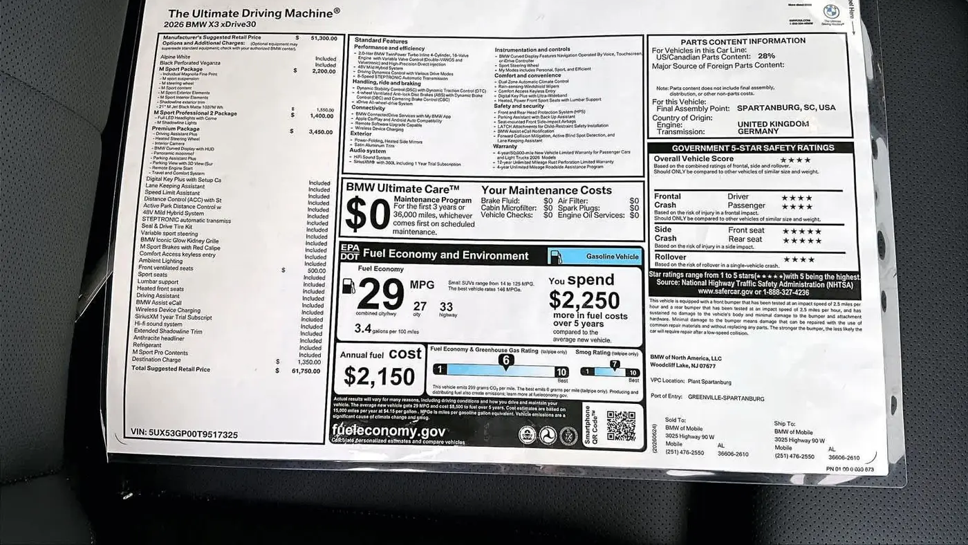 2026 BMW X3 30 xDrive