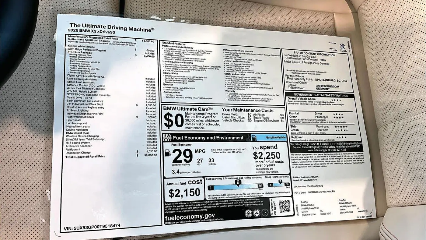 2026 BMW X3 30 xDrive