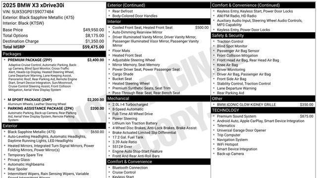 2025 BMW X3 30 xDrive
