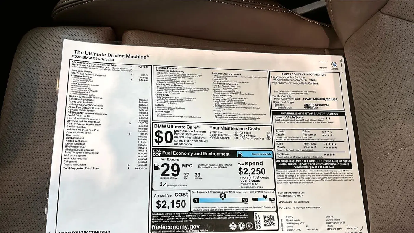 2026 BMW X3 30 xDrive