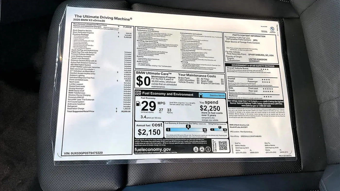2026 BMW X3 30 xDrive