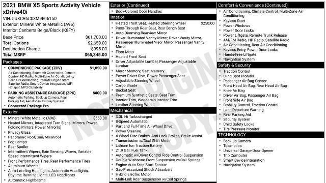 2021 BMW X5 xDrive40i