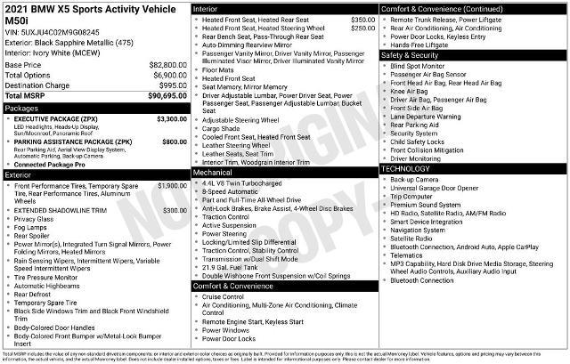 2021 BMW X5 - $34,496