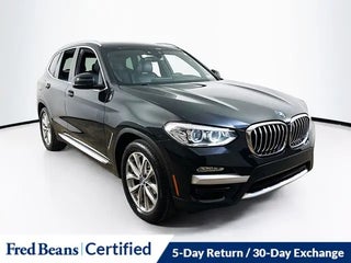 2019 BMW X3 with Black Sapphire Metallic Exterior
