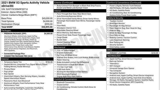 2021 BMW X3 xDrive30i