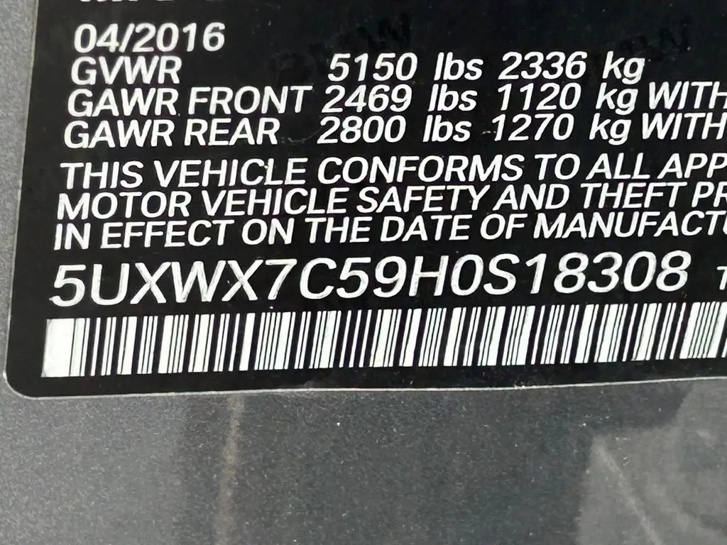 2017 BMW X3 - $16,800