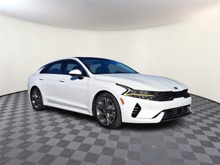 2021 Kia K5 with Glacial White Pearl Exterior