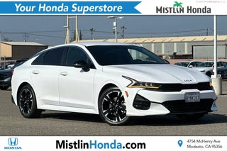 2022 Kia K5 with Glacial White Pearl Exterior