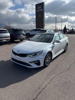 2019 Kia Optima with Snow White Pearl Exterior