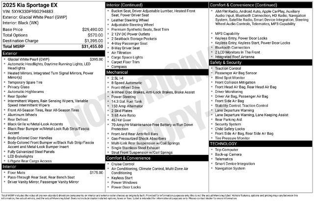 2025 Kia Sportage - $28,999