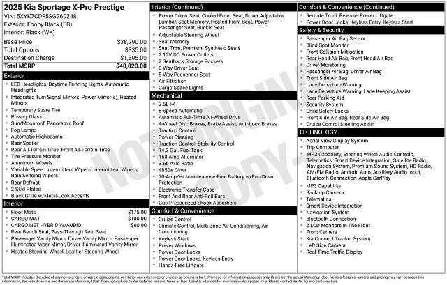 2025 Kia Sportage - $33,970