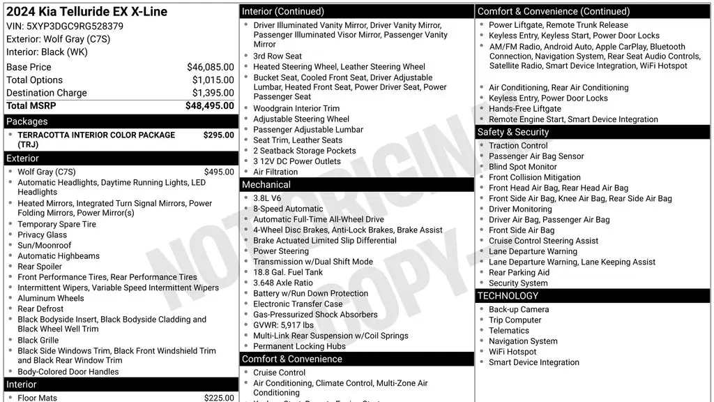 2024 Kia Telluride EX