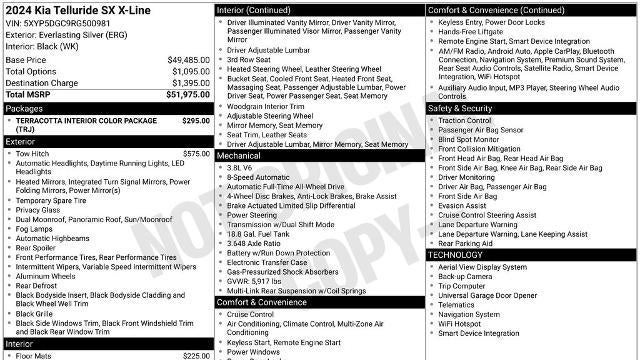 2024 Kia Telluride SX-Prestige X-Line