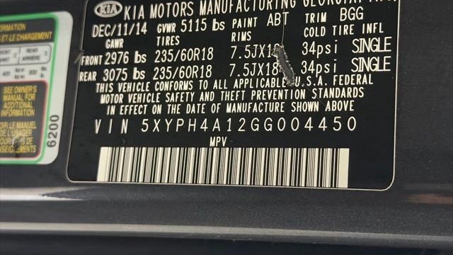 2016 Kia Sorento EX