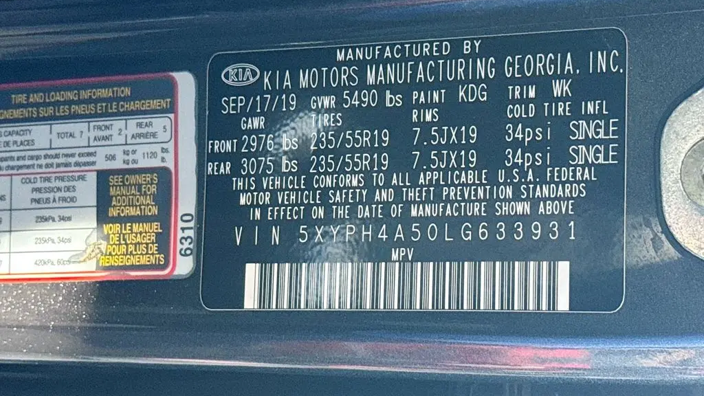 2020 Kia Sorento EX V6
