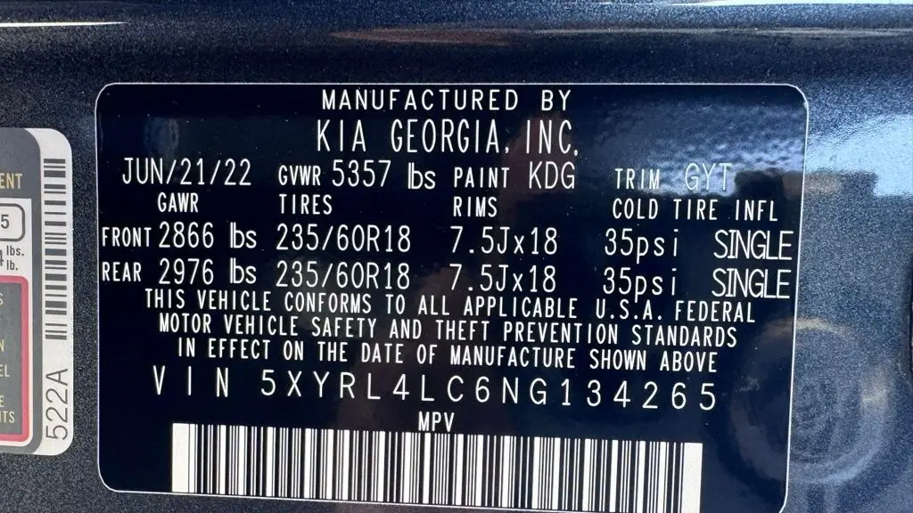 2022 Kia Sorento S