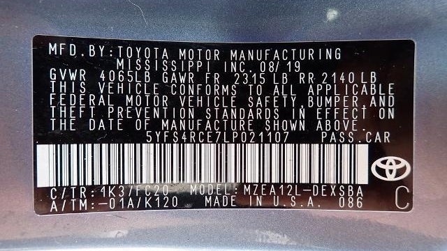 2020 Toyota Corolla SE