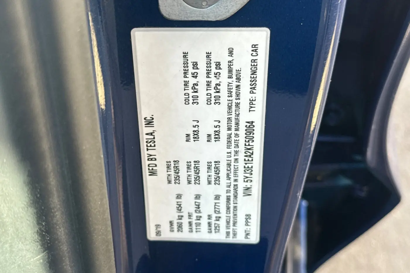 2019 Tesla Model 3 - $19,825