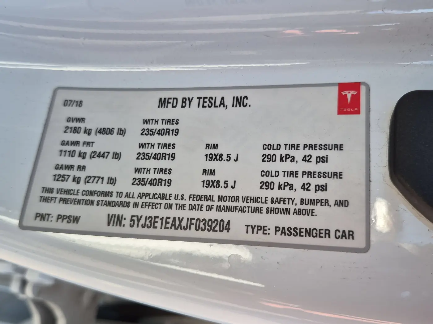 2018 Tesla Model 3 - $20,982