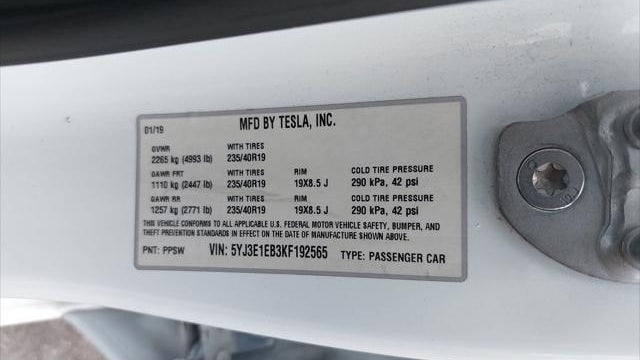 2019 Tesla Model 3 Long Range