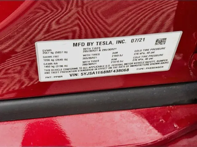2021 Tesla Model S - $55,212