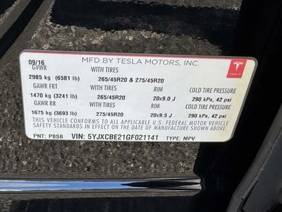 2016 Tesla Model X AWD 60D 4DR SUV