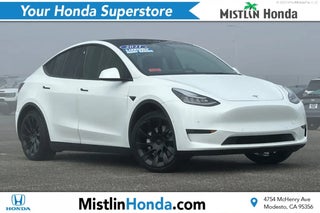 2021 Tesla Model Y with Pearl White Multi-Coat Exterior