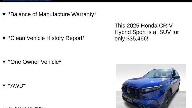 2025 Honda CR-V Hybrid Sport