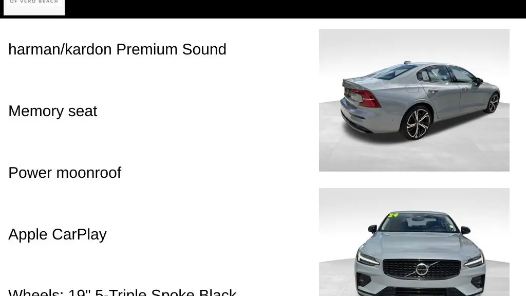 2024 Volvo S60 B5 Plus Dark Theme