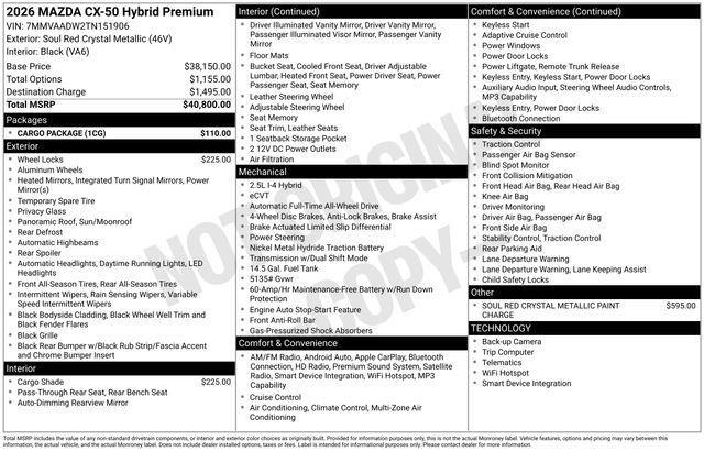 2026 MAZDA CX-5 - $36,150